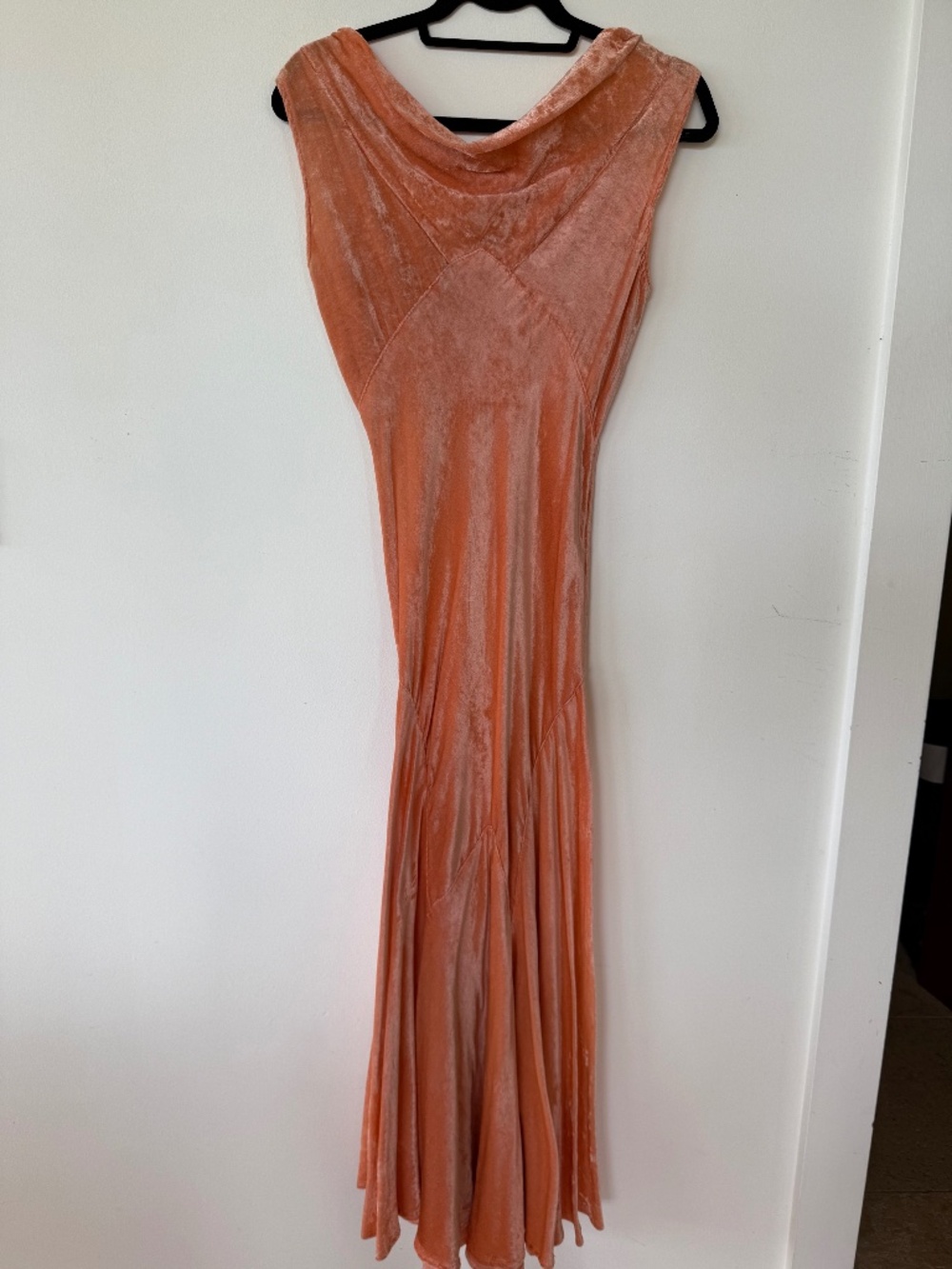 1930's Velvet Bias Cut Dress